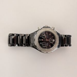 Michele Black and Silver Women's Watch